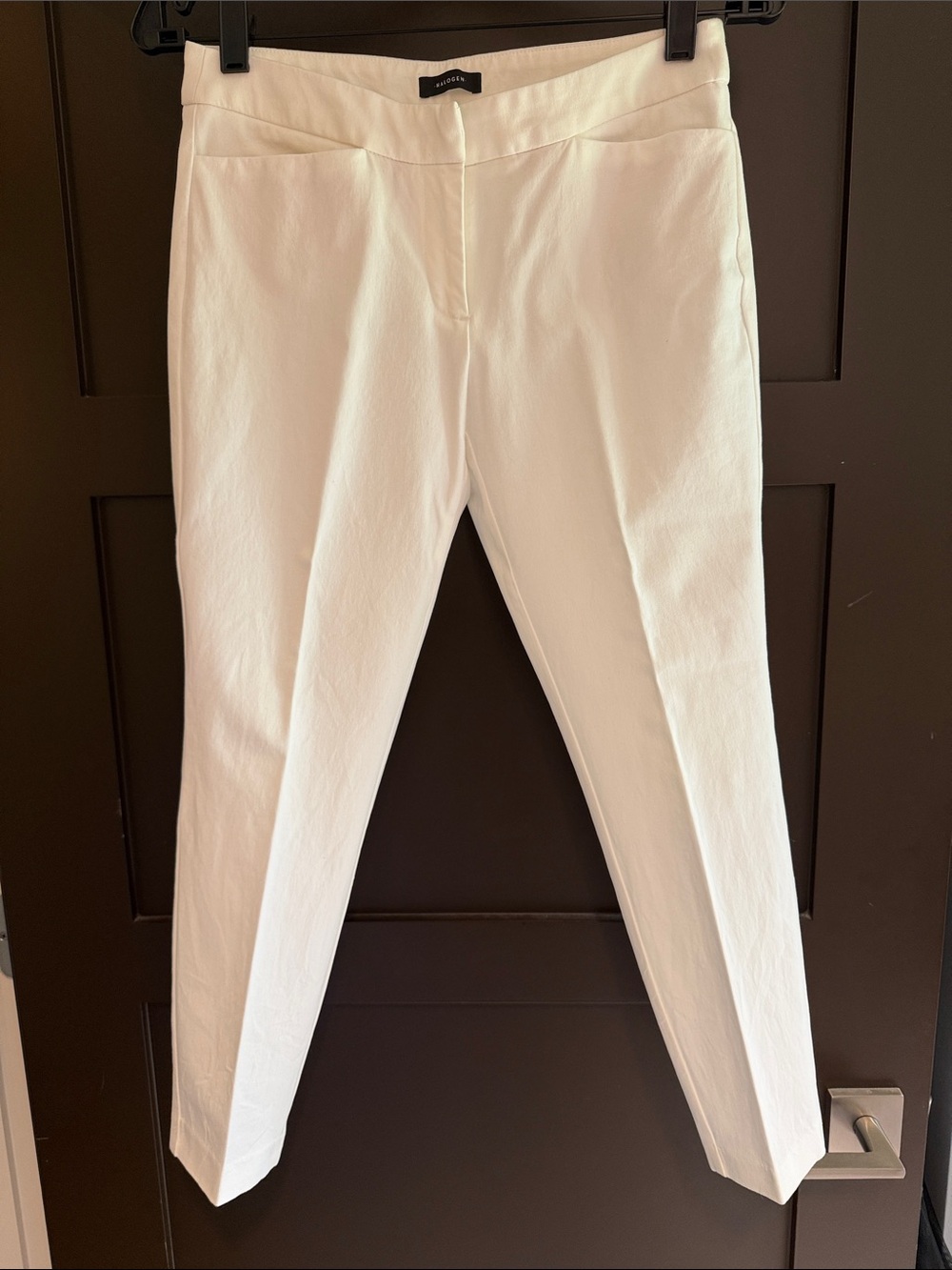 Halogen White Cropped Ankle Pants